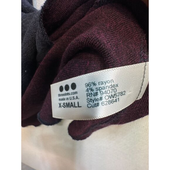 Three Dots Women's Knit Sweater Dress Short Sleeve Stretch Size XS Navy - Picture 3 of 10